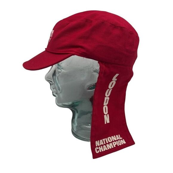 Loudon Classic Camel Pro Racing Motorcycle Hat Mens Red White Fitted L Preowned - Picture 3 of 10